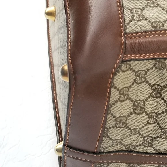 Fabulous Vintage Gucci Supreme Overnight Weekender Travel Train case Boston bag - Picture 13 of 16